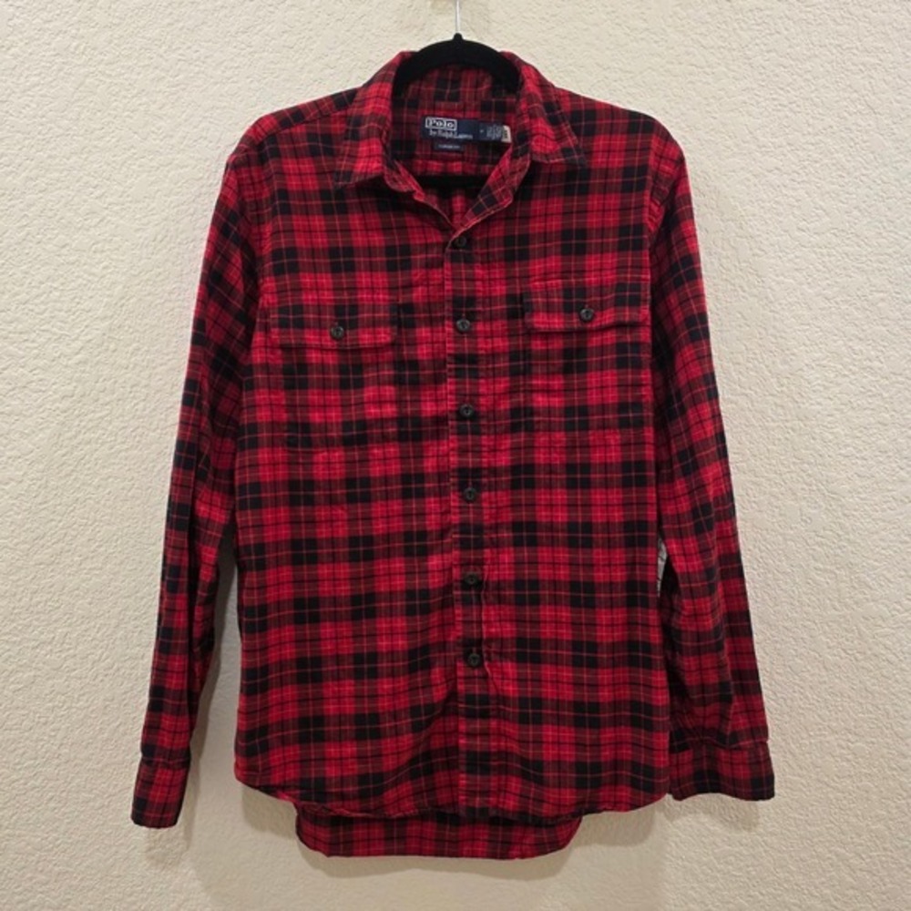 Polo Ralph Lauren Mens Plaid Long Sleeve Button Down Shirt Classic Fit M